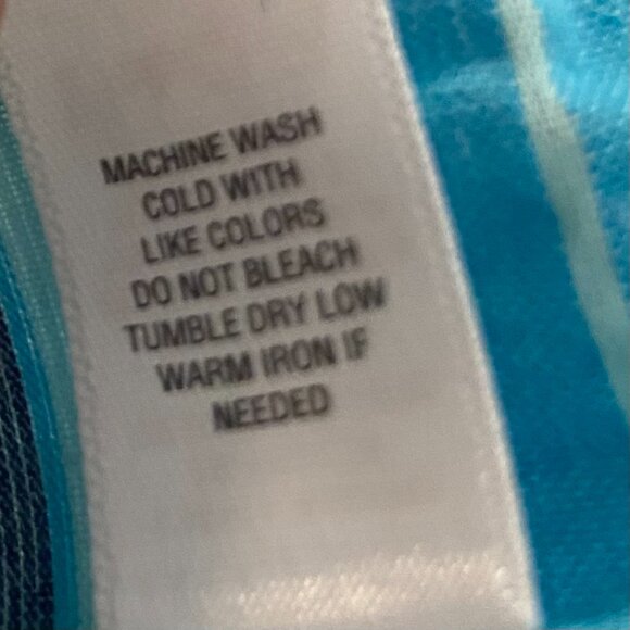 NWT ~ KMart ~ Pink K ~ House Dress / Duster ~ Pearl Snap ~ Blue Stripe ~ Size 3X - Picture 3 of 4